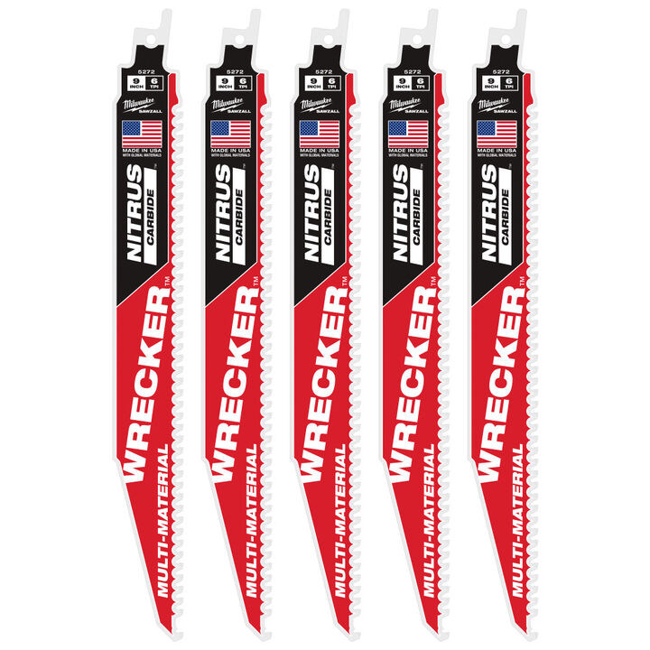 Milwaukee 9inch WRECKER with NITRUS CARBIDE 5Pk