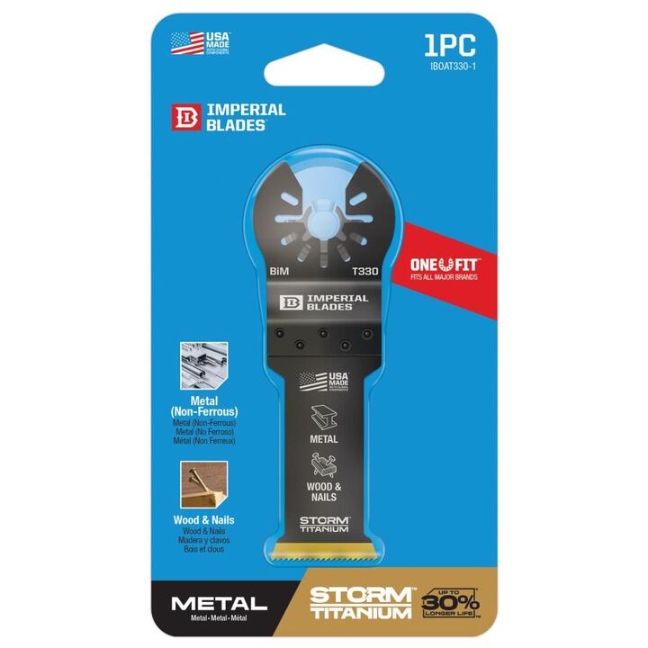 Imperial Blades One Fit 1 1/8in Storm Titanium Metal Blade 1pc, large image number 5