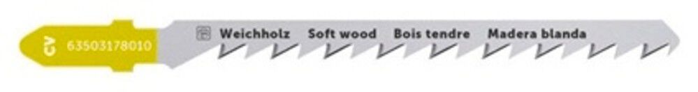 Fein 3 Inch 6 TPI Chrome-Vanadium Jigsaw Blades, 5 Pack, large image number 2