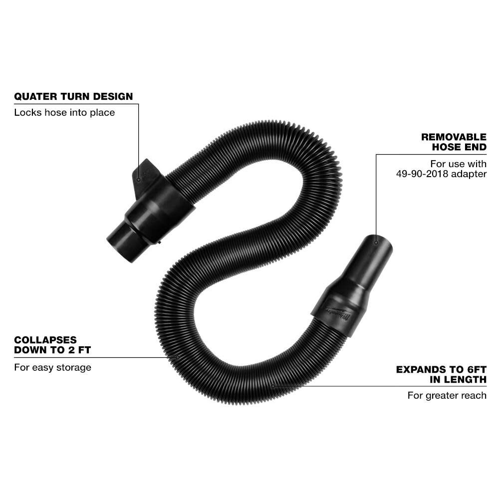 Milwaukee 1-1/4 Inch x 2 Feet to 6 Feet Expandable Hose, large image number 2
