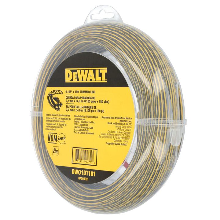 DEWALT 0.105 Inch x 180 Ft. Trimmer Line, large image number 1