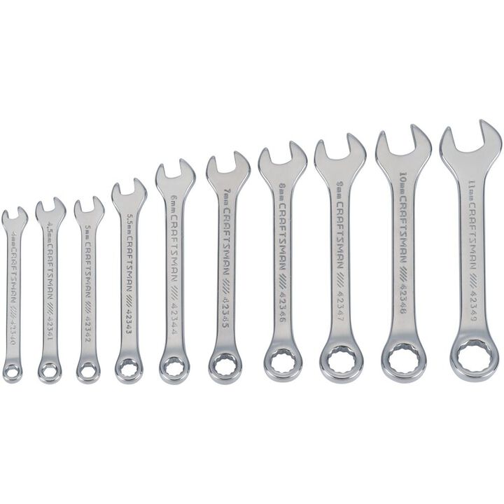 CRAFTSMAN Metric Miniature Combo Wrench Set, 10 Pieces, large image number 1