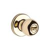 Kwikset Polished Brass Bed/Bath Polo Privacy Door Knob Set, small image number 3