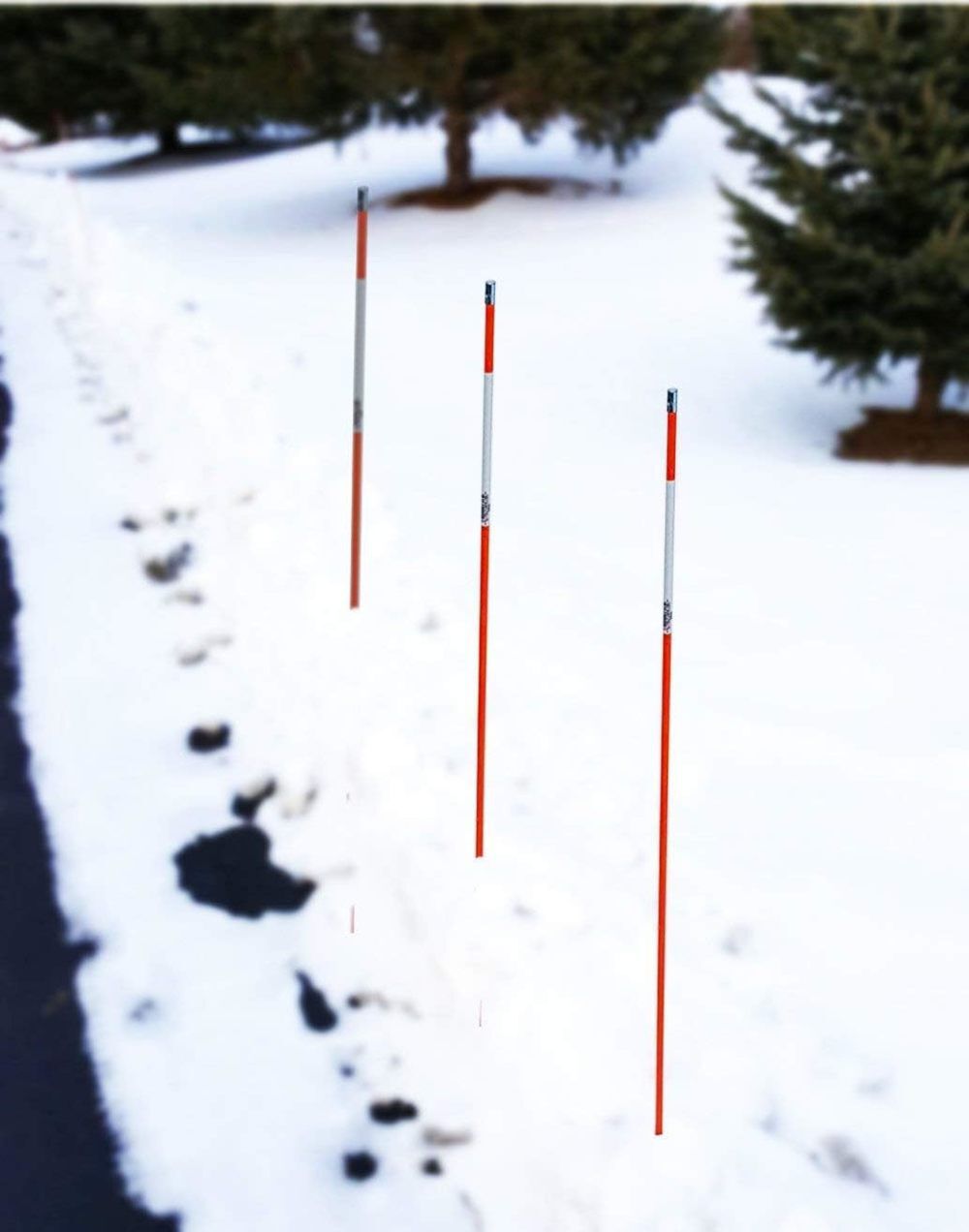 Fiberglass Innovations 48 Inch Orange Driveway Marker with White Tape, large image number 5
