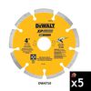 DEWALT 4 Inch x 0.25 Inch Sandwich Tuck Point Blade Bundle, 5 Pieces, small image number 2