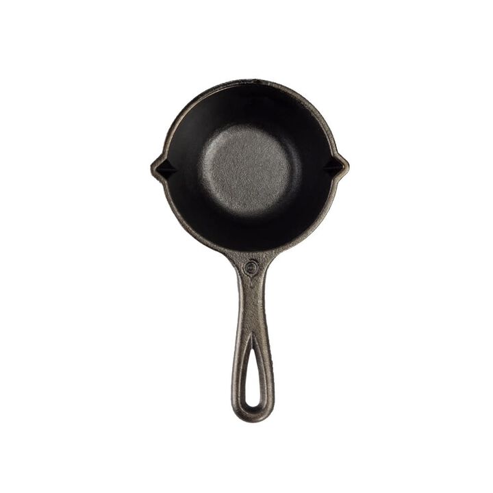 Lodge Cast Iron 15 Oz Black Cast Iron Melting Pot and Silicone Brush, large image number 1