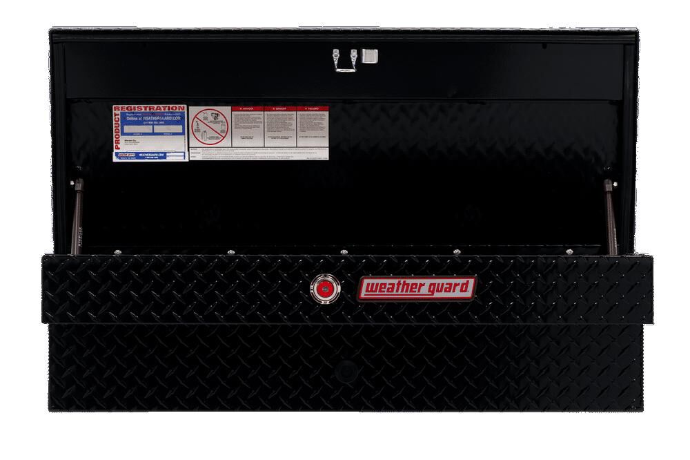 Weather Guard 41in Lo-Side Truck Tool Box Aluminum Gloss Black, large image number 2