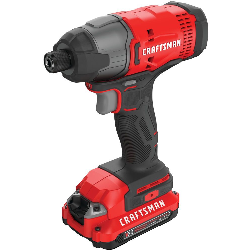 CRAFTSMAN V20* Cordless 1/4 Inch Impact Driver 2 Battery Kit, large image number 4