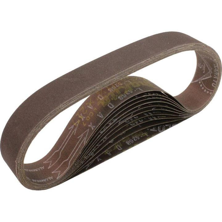 Makita 1-1/8 Inch x 21 Inch Abrasive Belt, 120 Grit, 10pk