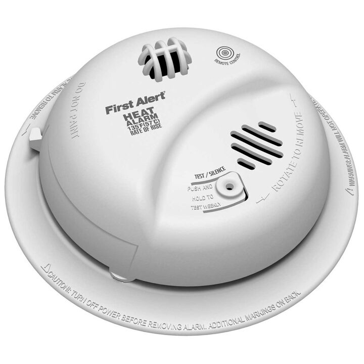 First Alert BRK Brands Hardwired 120-Volt AC/DC Heat Alarm with Battery Backup