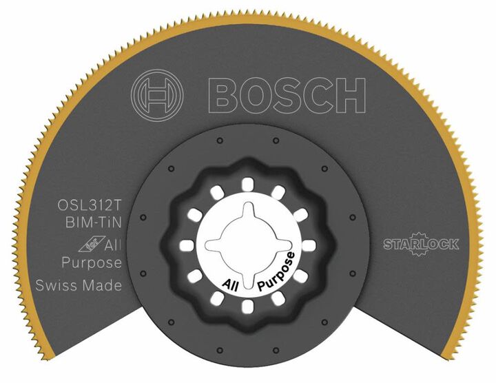 Bosch 3-1/2 Inch Starlock Oscillating Multi Tool Titanium Bi-Metal Segmented Saw Blade