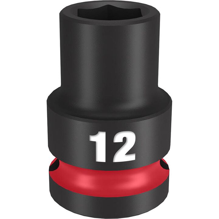 Milwaukee Impact Socket 1/2in Drive 12mm Standard 6 Point