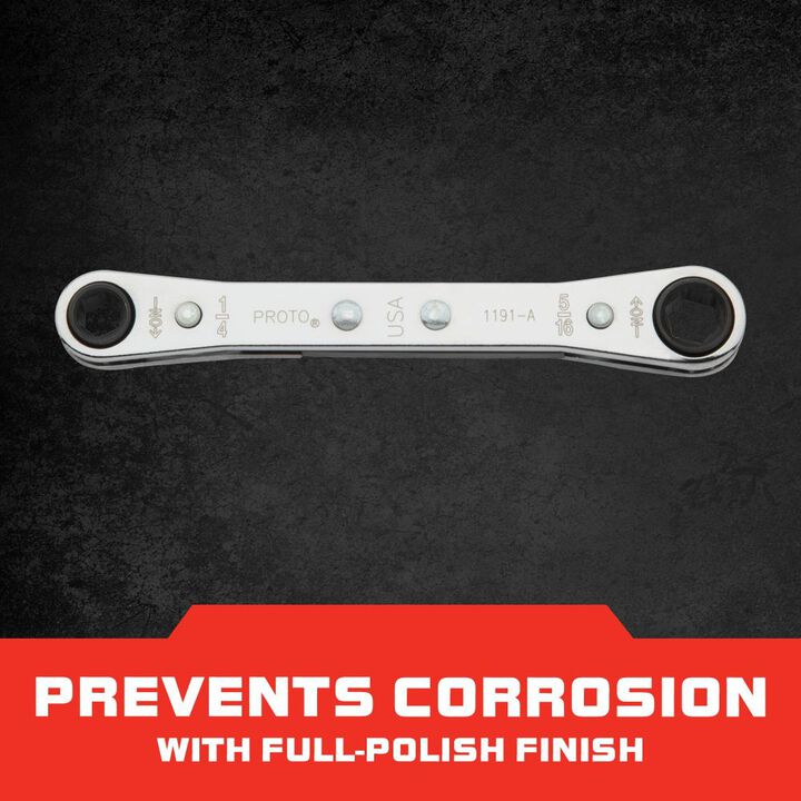 Proto 6 Point Ratcheting Wrench Box End 1/4 Inch x 5/16 Inch, large image number 3