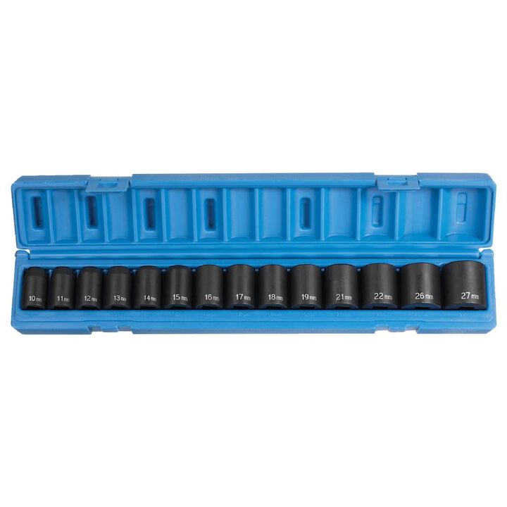 Grey Pneumatic 1/2in Drive 14 Piece Standard Metric Set, large image number 1