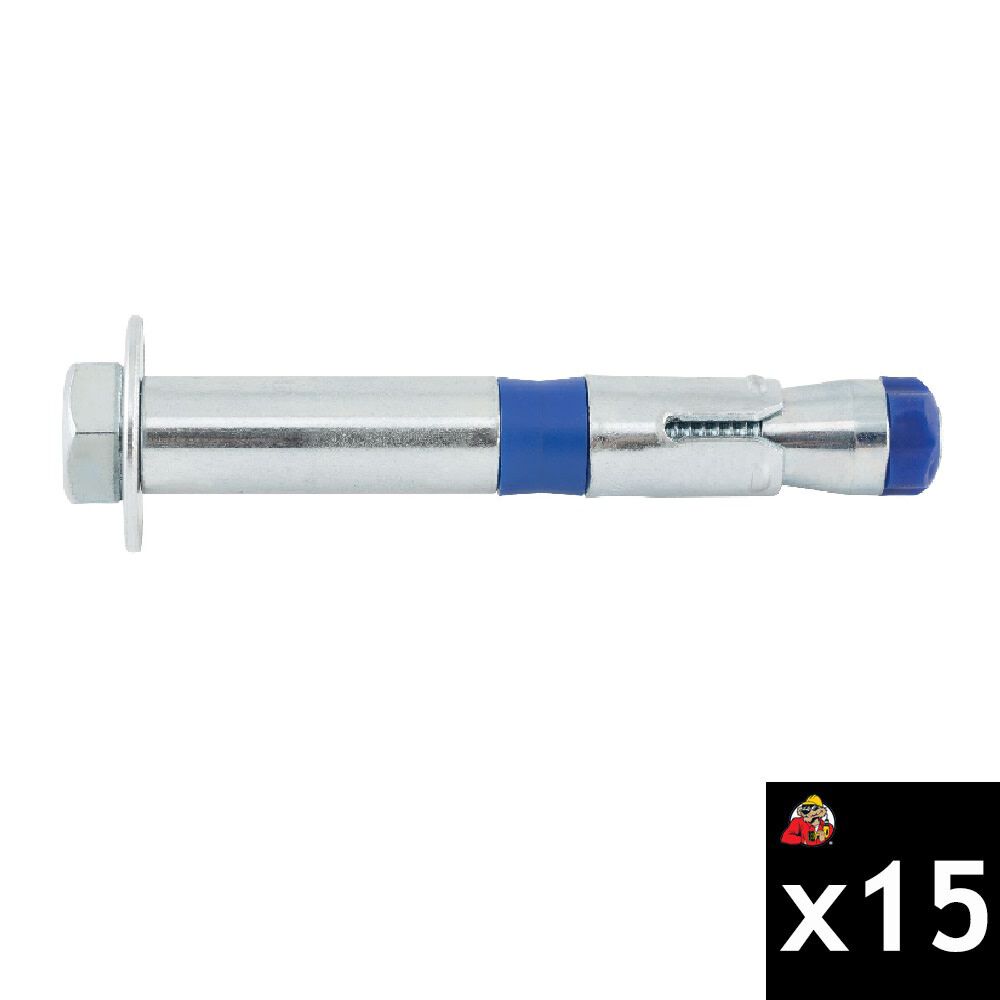 DEWALT Power-Bolt+ Hex Head 5/8 Inch x 4 Inch Sleeve Anchor 15 Pieces, large image number 1