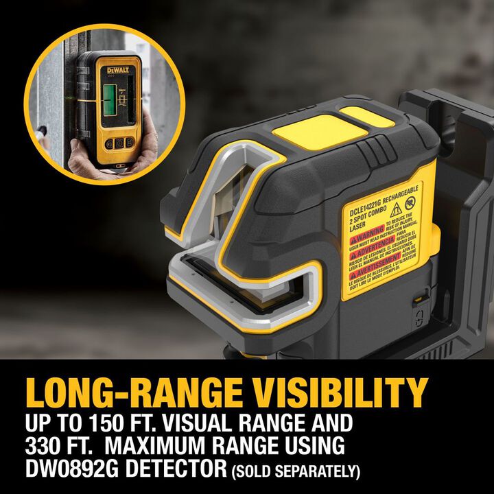 DEWALT USB Rechargeable Green 2 Spot and Cross Line Laser Kit, large image number 5
