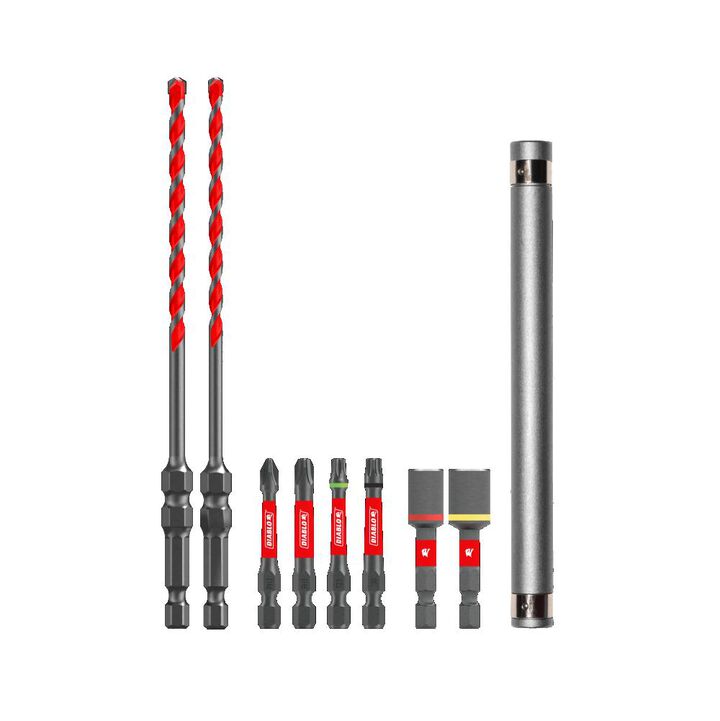 Diablo Tools SPEEDemon Red Granite PLUS Carbide Concrete Anchor Set 9 Pieces