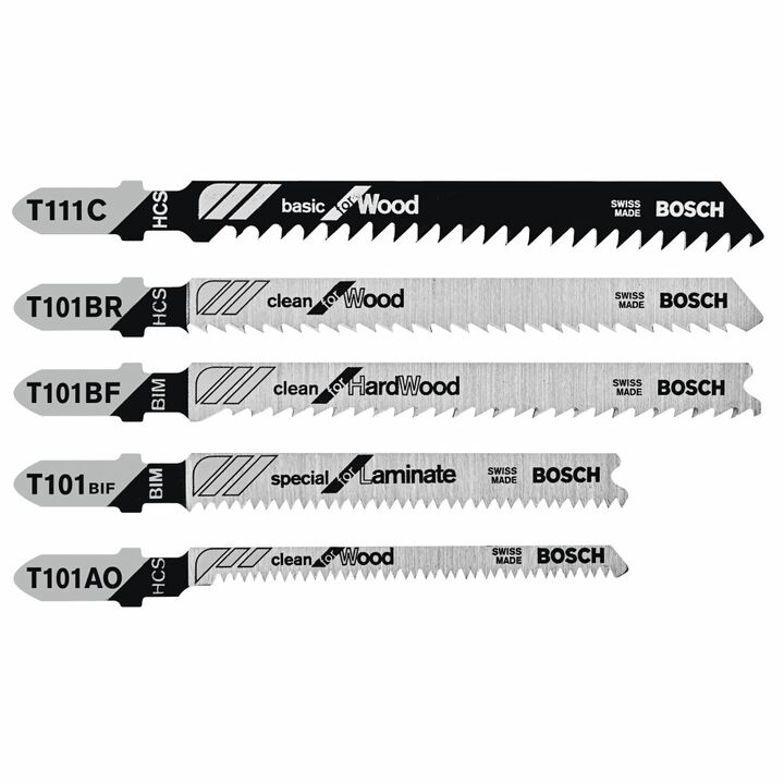 Bosch Jig Saw Blade Set 5pc Pro Wood T Shank