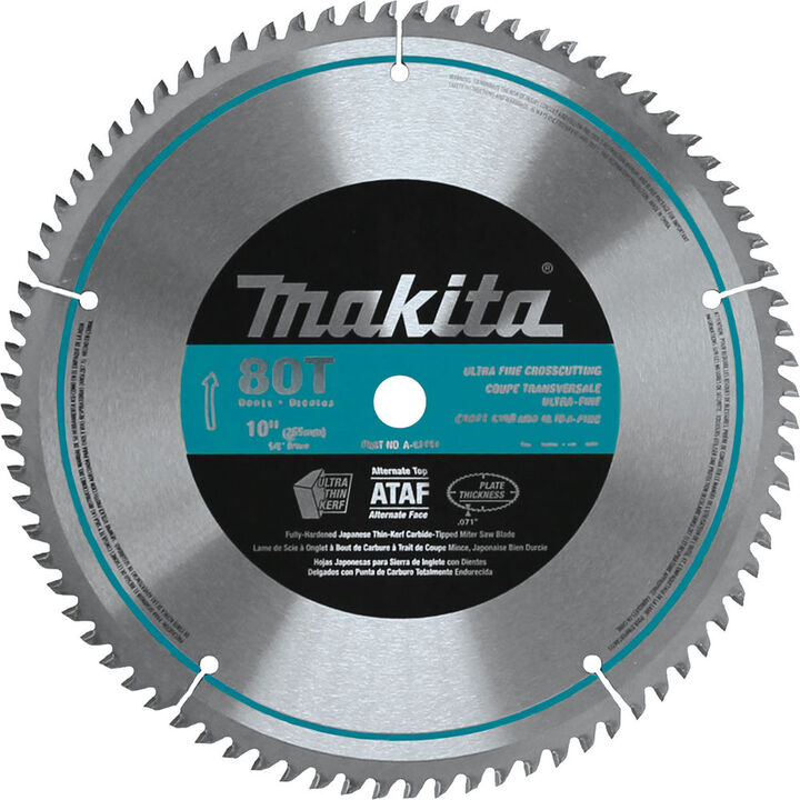 Makita 10 Inch 80T MicroPolished Miter Saw Blade, large image number 0