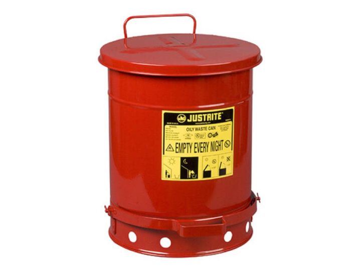 Justrite 10 Gallon Oily Waste Can