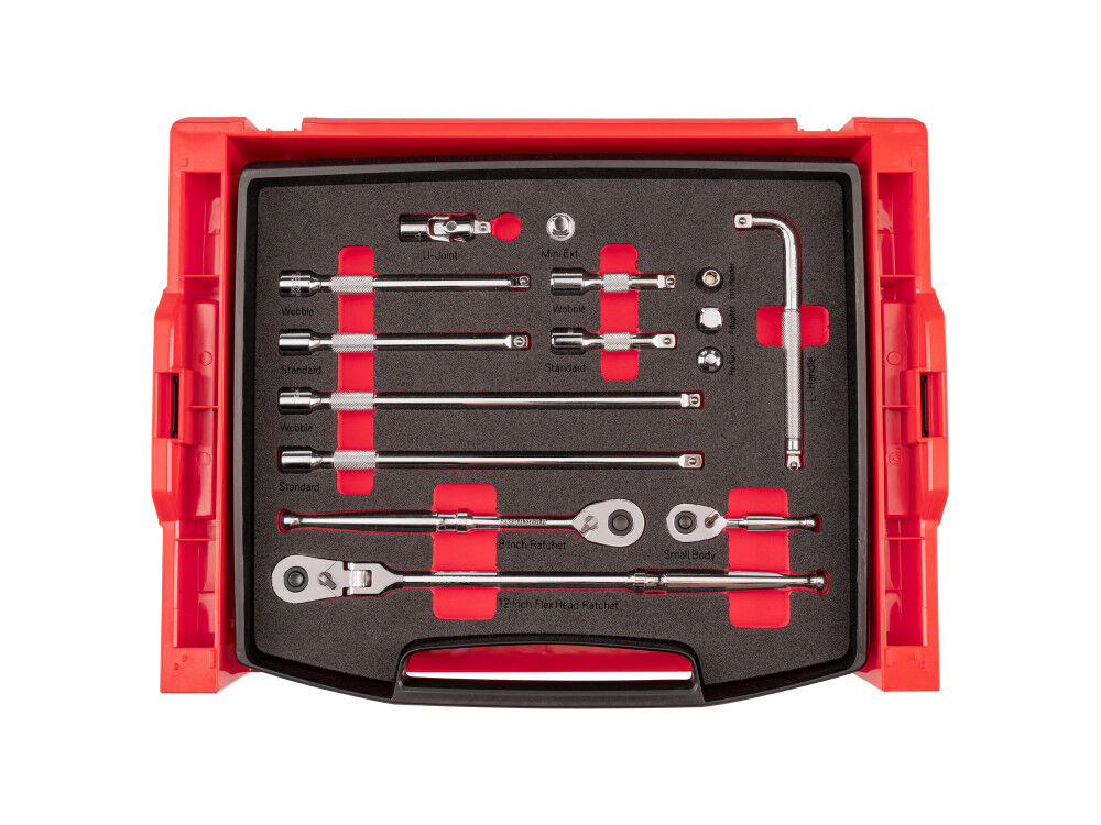 Tekton 3/8 Inch Ratchet and Accessories Set Drawer and Rack 15 Piece, large image number 1