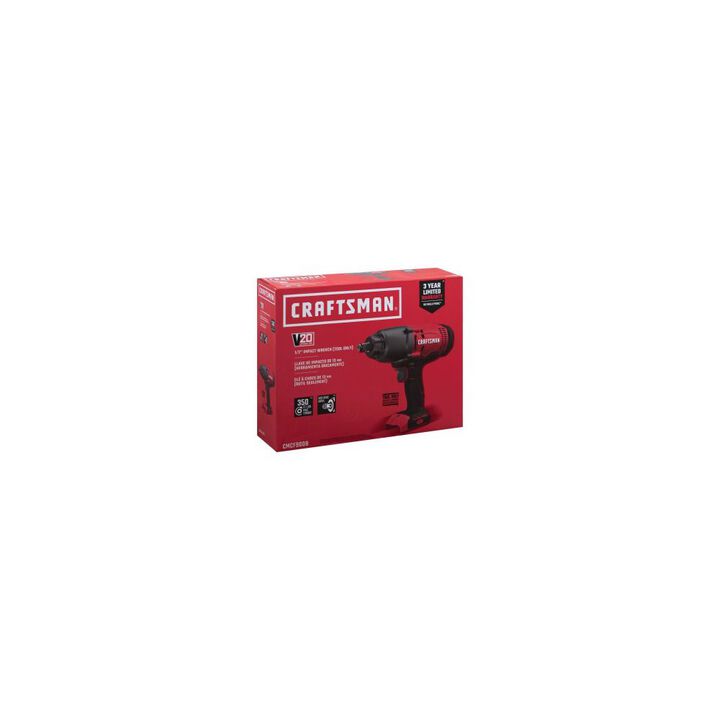 CRAFTSMAN V20 Cordless 1/2 Inch Impact Wrench (Bare Tool), large image number 6