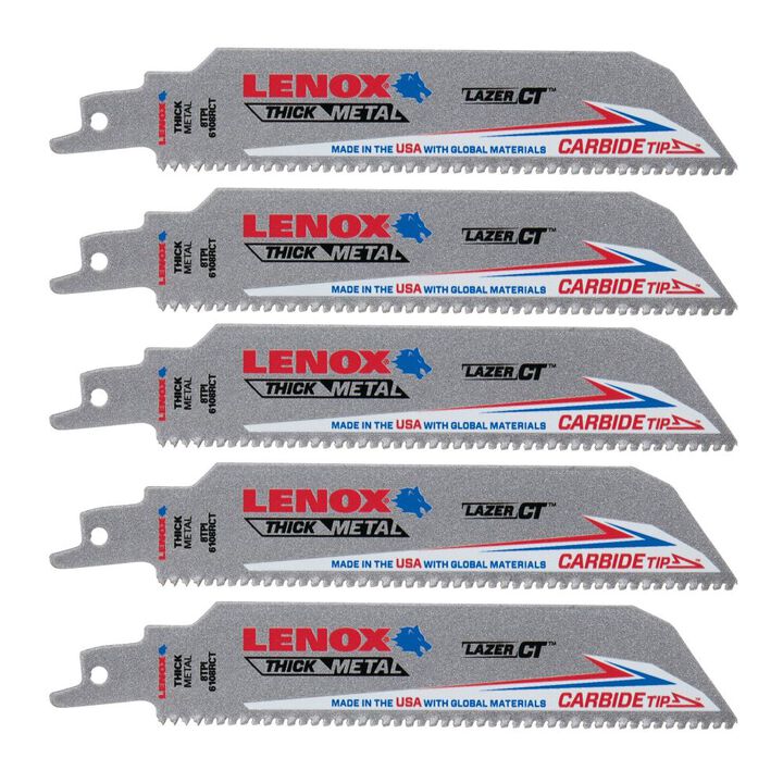 Lenox 6in 8TPI Carbide Tipped Reciprocating Saw Blades