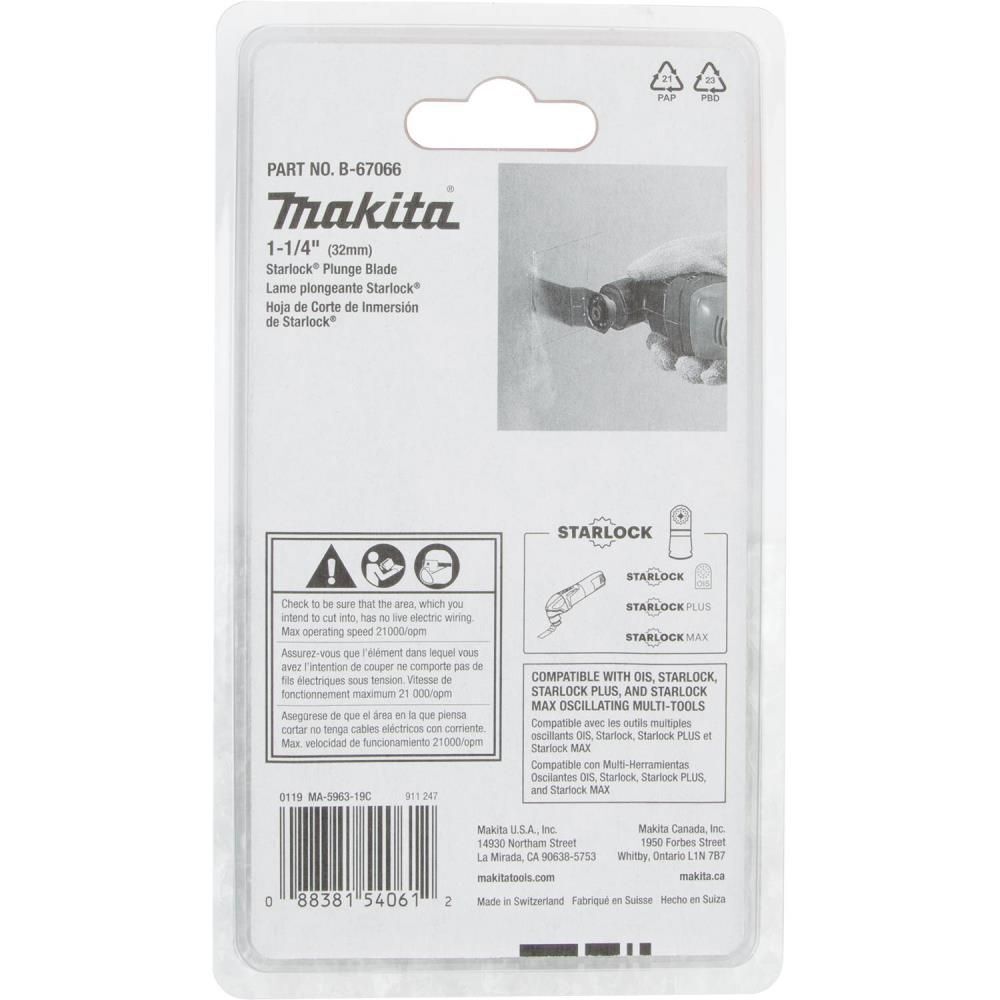 Makita 1-1/4in Starlock Plunge Blade 18TPI, large image number 5