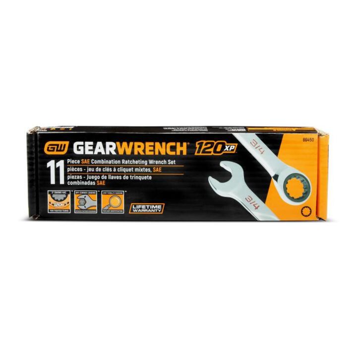 GEARWRENCH 11 Pc 120XP Universal Spline XL Ratcheting Combination SAE Wrench Set, large image number 11