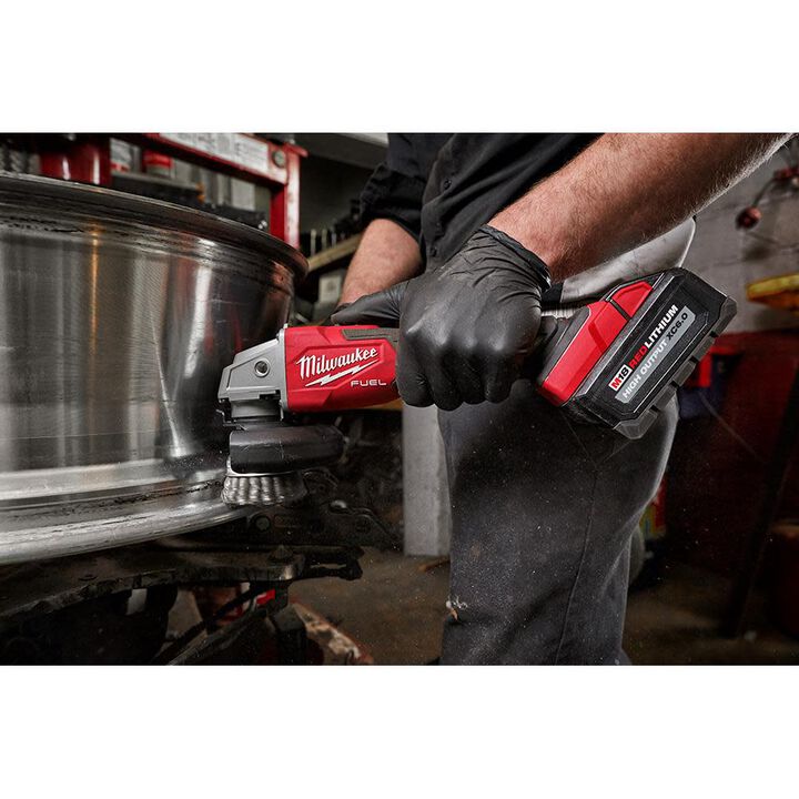 Milwaukee M18 FUEL 4 1/2inch / 5inch Braking Grinder Slide Switch Lock On Variable Speed Reconditioned (Bare Tool), large image number 11