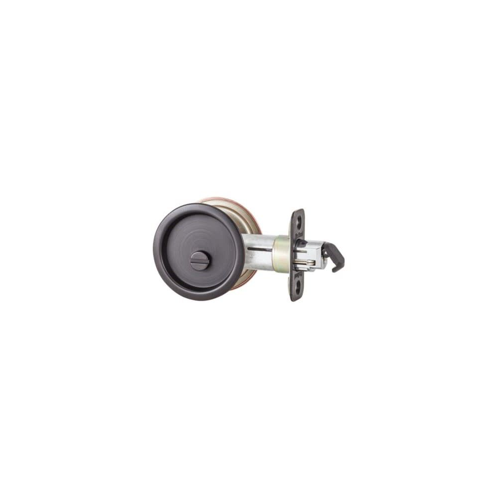 Kwikset Venetian Door Lock Bronze Bed & Bath Privacy Pocket Round, large image number 1