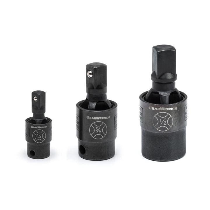 GEARWRENCH Pinless Impact Universal Joint 3 pc. 1/4 In. 3/8 In. & 1/2 In. Drive