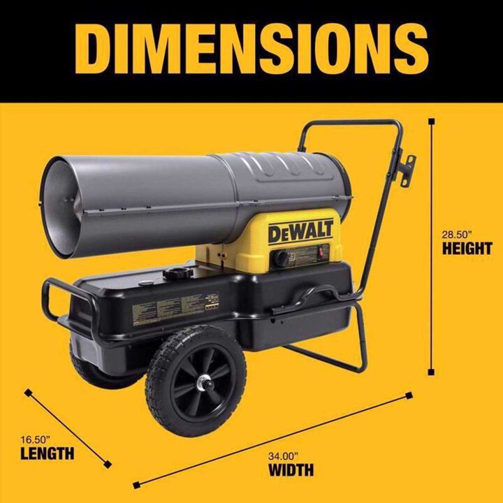 DEWALT 140000 BTU 3000 Sq Ft Area Forced Air Kerosene Heater, large image number 6