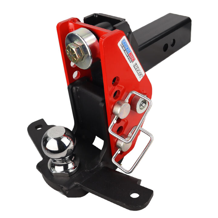 Shocker Hitch Impact 14K 2.5 Inch Cushion Hitch & Drop Sway Bar Tab Ball Mount 2-5/16 Inch Hitch Balls