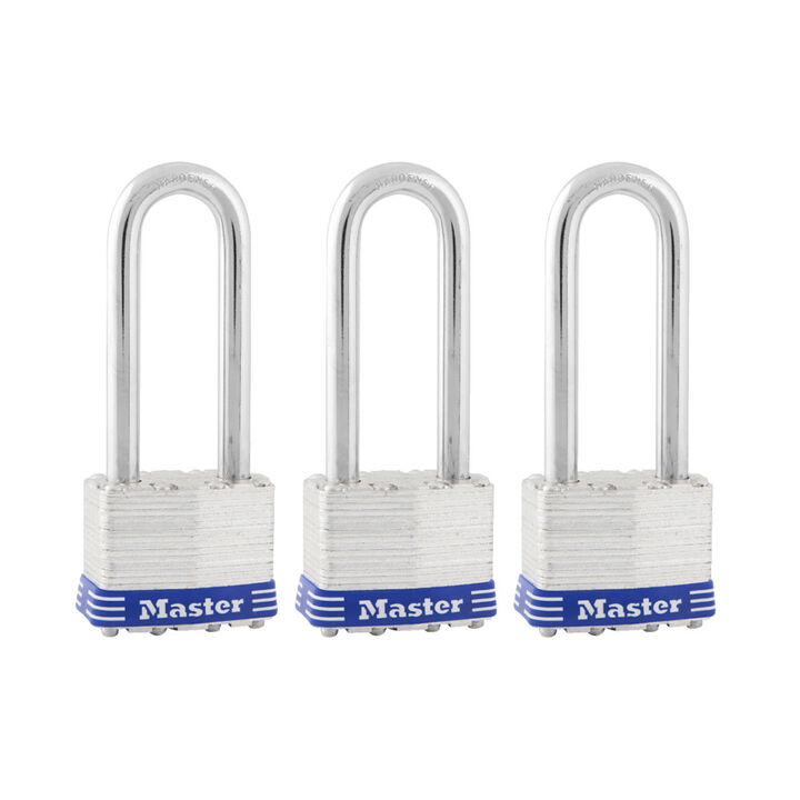 Master Lock Padlock 1 3/4in Keyed Alike Tumbler 3pk
