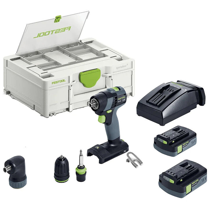 Festool Cordless 18V Battery-Powered Drill TXS 18-Basic C3,0 Set