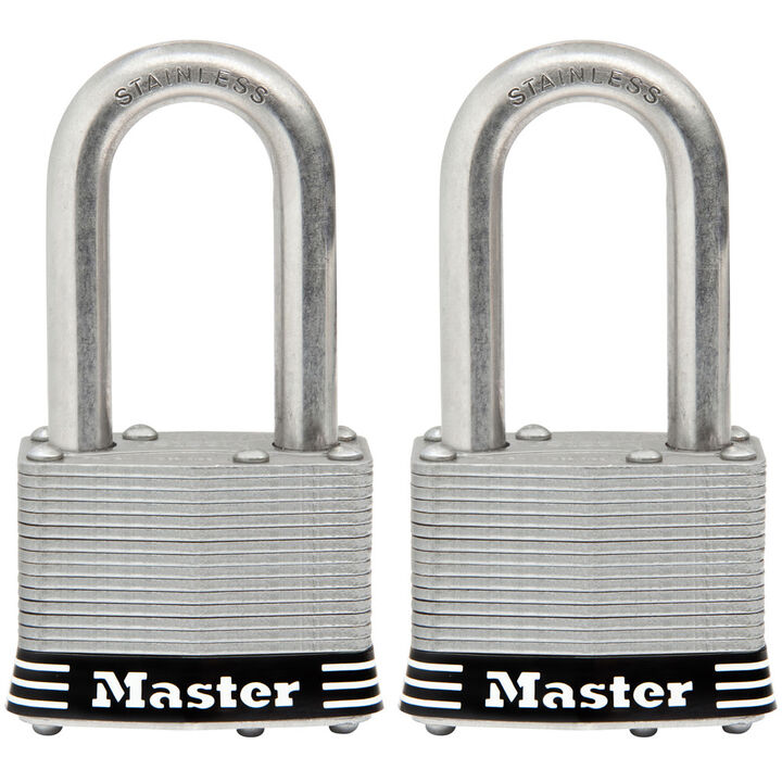 Master Lock Padlock 1 3/4in Pin Tumbler Keyed Dual Ball Bearing 2pk