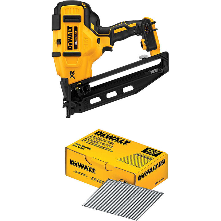 DEWALT 16-Gauge 2-1/2 Inch Finish Nails & Cordless Finish Nailer Bundle