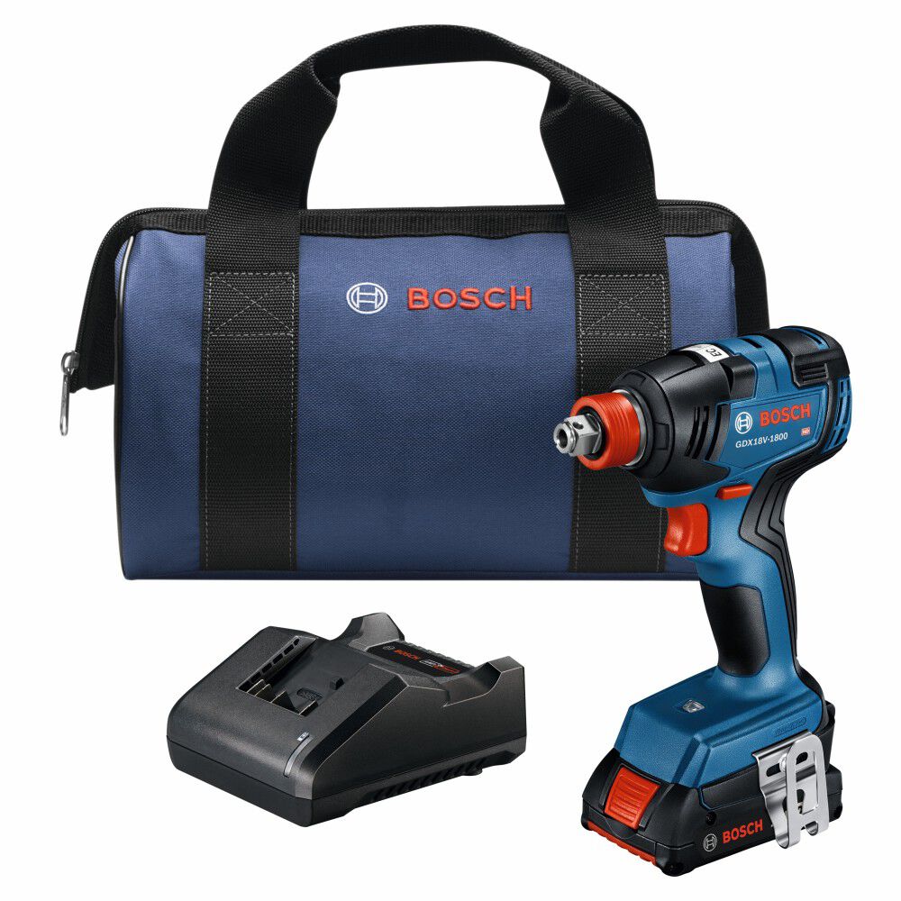 Bosch 18V EC 1/4in & 1/2in Two-in-One Bit/Socket Impact Driver Kit, large image number 1