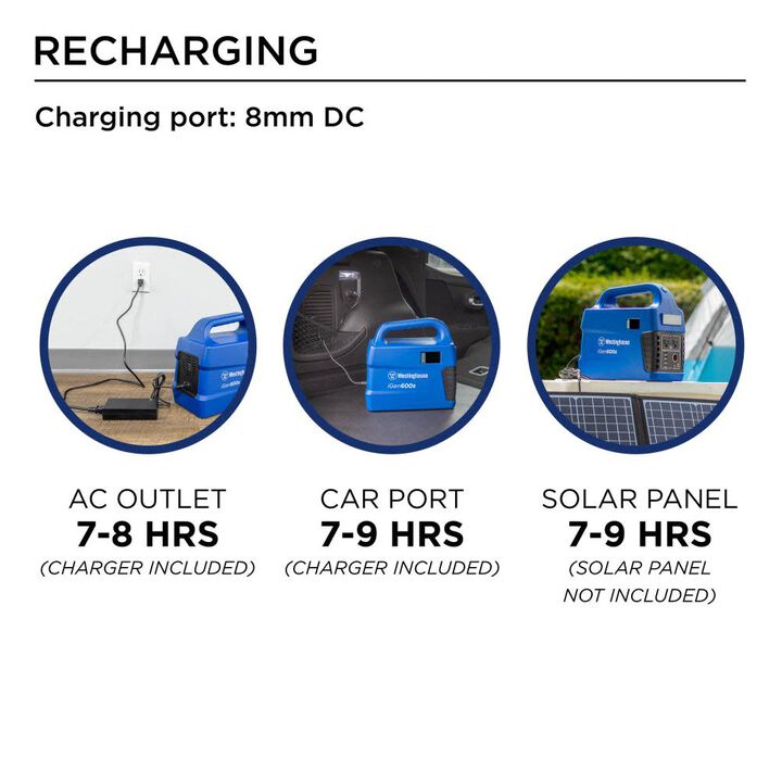 Westinghouse Outdoor Power 1,200 Watt Lithium-Ion Battery Solar Portable Power Station, large image number 8