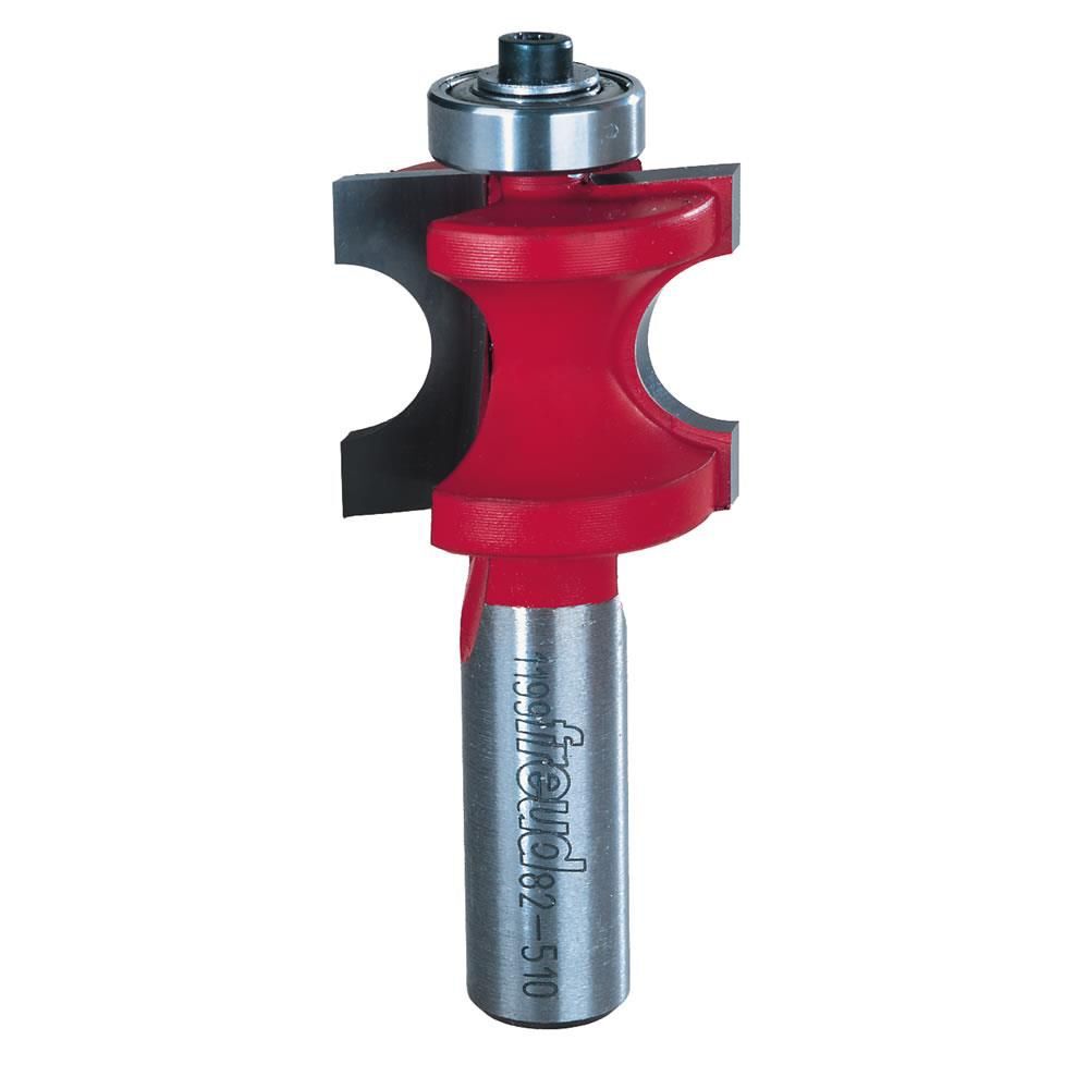 Freud 1/4 In. Radius Half Round Bit with Bearing with 1/2 In. Shank, large image number 1
