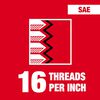 Milwaukee 3/8 in -16 NC Straight Flute Plug Tap & 5/16 in  Drill Bit, small image number 2