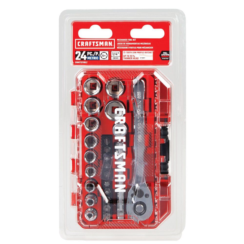 CRAFTSMAN 1/4 Inch Drive (mm) Mechanics Tool Set, 22 Pieces, large image number 5