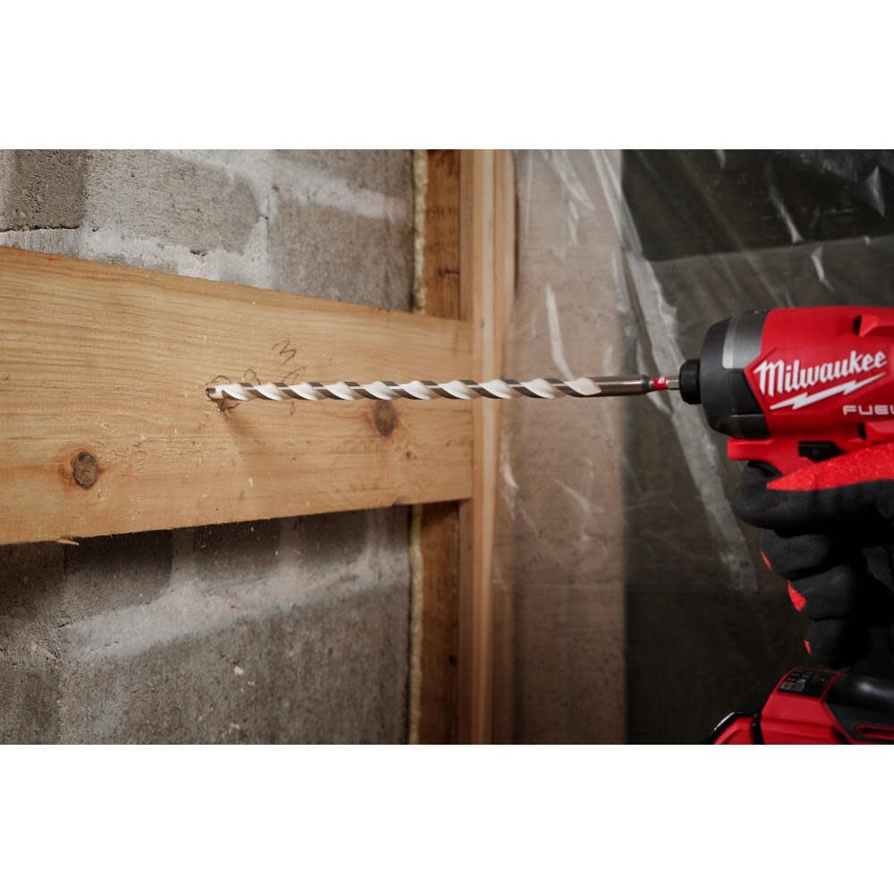 Milwaukee 1/4 Inch x 10 Inches x 12 Inches SHOCKWAVE Carbide Multi-Material Drill Bit, large image number 10