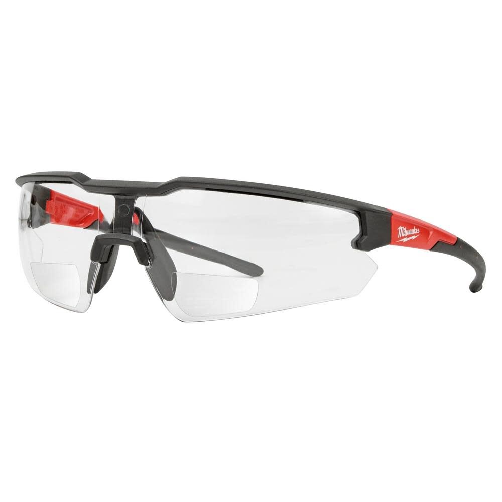 Milwaukee Safety Glasses - +2.50 Magnified Clear Anti-Scratch Lenses (Polybag), large image number 1