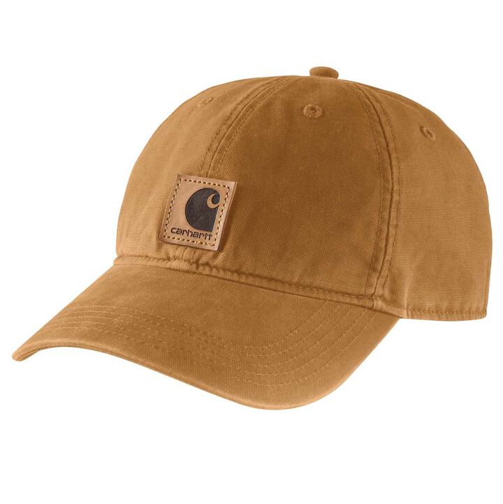 Carhartt AH0289 100% Cotton Canvas Cap with Hook and Loop Closure Brown