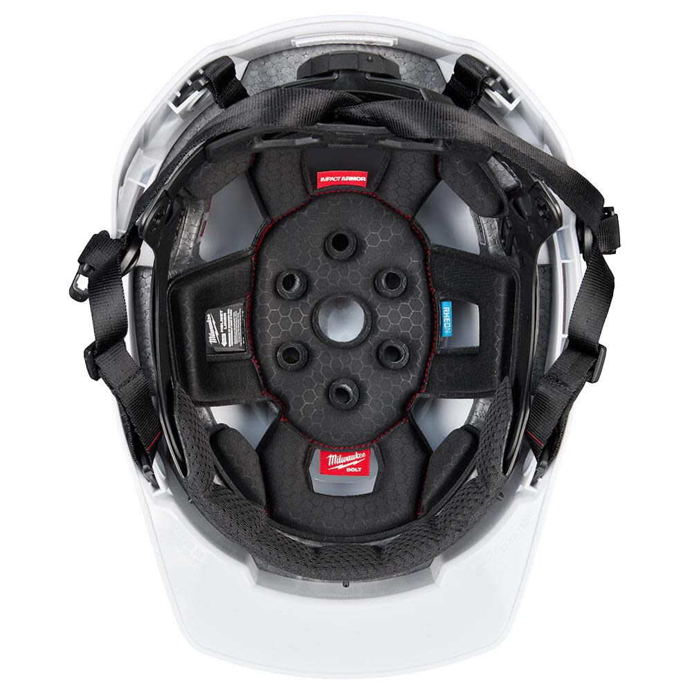 Milwaukee BOLT Gray Front Brim Safety Helmet with IMPACT ARMOR Liner Type 2 Class E & USB Cooling Fan Bundle, large image number 13