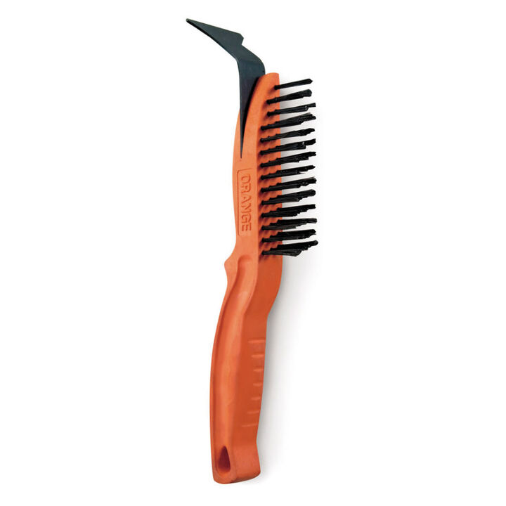 Hobart Long Handled Steel Brush with Scrapper