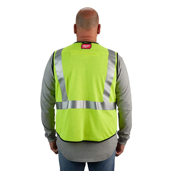 Milwaukee High Vis Safety Vest Yellow Class 2 Mesh AR/FR Cat 1 L/XL, large image number 11