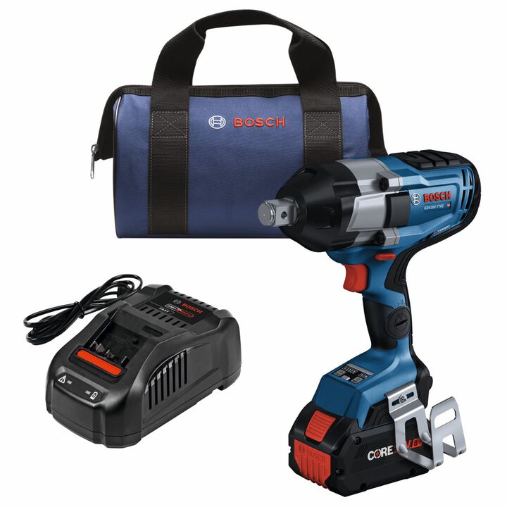 Bosch PROFACTOR 18V Connected 3/4 Inch Impact Wrench with Friction Ring and Thru-Hole Kit Reconditioned